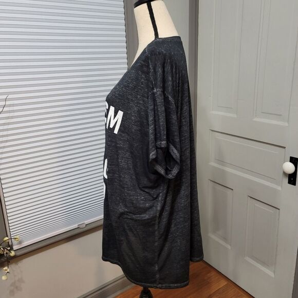 Torrid Sarcasm State Of Mind Relaxed Fit Crew Tee - Vintage Burnout Black - Picture 6 of 7